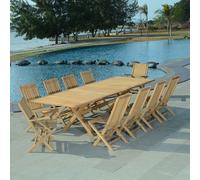 Salon de jardin teck la paz 10 places