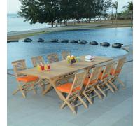 Salon de jardin teck messine 8 places