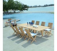 Salon de jardin teck minestrone 8 places