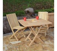 Salon de jardin teck oman, 2 places