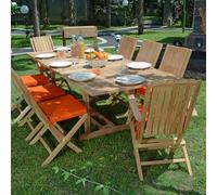 Salon de jardin teck pampelone 8 places