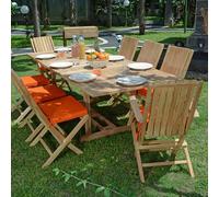 Salon de jardin teck pampelone 8 places