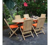Salon de jardin teck sirocco + 6 chaises