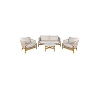 TERRACINA - Salon d'exterieur confortable tissu beige Beige