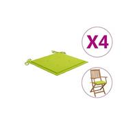 Tuinstoelkussens 4 st 40x40x3 cm oxford stof felgroen314027
