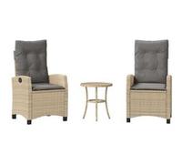Salon de jardin beige rotin 3 pieces 45.0 x 50 cm