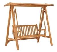 Salon de jardin Vidaxl bois bois 2 personnes Marron G
