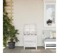 Salon de jardin Vidaxl bois massif blanc Blanc G