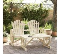 Salon de Jardin 2 pcs, Canapés de Patio, Ensemble de Meubles, Mobilier de Terrasse Arrière-cour Exterieur, Bois de 365097