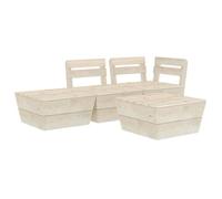 Salon de jardin - VIDAXL - Palette 4 pcs - Bois d'épicéa imprégné - Design modulaire - Charme rustique
