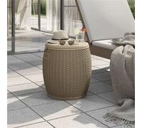 Salon de jardin Vidaxl polypropylene marron 2 pieces marron G