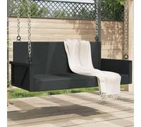 Vidaxl Balancelle Noir 119x56x48 Cm Résine Tressée