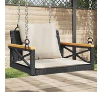 Salon de jardin Vidaxl resine tressee noir 2 personnes Noir G