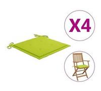 Tuinstoelkussens 4 st 40x40x3 cm oxford stof felgroen314027