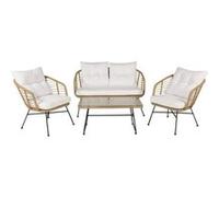 Salon de Jardin Viga 126cm Naturel Bois G