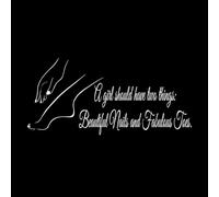 Salon de manucure Vernis à ongles Manucure Pédicure Beauté Stickers muraux 28x59.6cm Stickers pour vitres Blanc