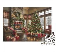 Salon de Noël Puzzle 1000 Pièces avec Découpe Précise, Jeu De Puzzle Classique Concentration Training Puzzle pour Un Tableau À Encadrer, Superbe Idée Cadeau 38x26cm/1000pcs