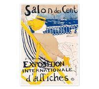Salon des Cent Poster de Henri de Toulouse-Lautrec 50 x 70 cm Tableaux Décoration murale