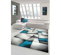 Salon Designer Tapis contemporain Tapis poils avec diamants contour coupe motif
