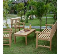 Salon détente en teck jersey 5 6 places