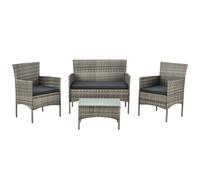 Salon en poly rotin Fort Myers Gris chiné, gris