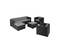TecTake 404791 ensemble de meubles de jardin Noir