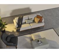 Salon Ensemble de canapés 3+1 places+2x poufs 4pcs JVmoebel