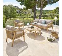 Salon De Jardin En Bois D'acacia Papouasie - 5 Places - Hespéride Multicolore