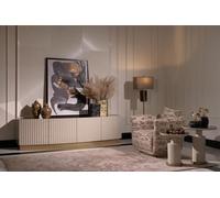 Salon Fauteuil complet Buffet Tables d'appoint Set 4pcs Beige