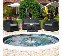 Salon jardin 4 places elphame rotin