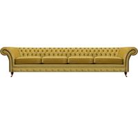 Salon Jaune Canapé quatre places Chesterfield Siège rembourré Aménagement