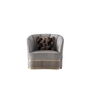Salon Luxe Fauteuil Hôtel Rembourré Chaises Modernes Une Place Designer Gris Nouveau