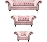 Salon Luxe Set 3pcs Nouveau Canapés Canapés Chesterfield Fauteuils rembourrés