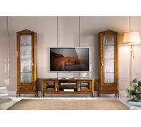 Salon Meuble-paroi 1x support TV + 2x vitrine 3pcs JVmoebel