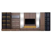 Salon Meuble-paroi rtv Lowboard Bois Marron Meubles Télévision Nouveau xxl 530cm