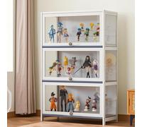 Salon Meuble Vitrine,Vitrine en Acrylique Debout,Armoire de Collection,Peut être Utilisé pour le Rangement des Ustensiles de Cuisine et des Livres,Ainsi Que pour l'exposition de Poupées 70×32×106cm