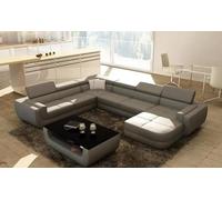 Salon moderne Canapé d'angle rembourré Design Canapé d'angle Assise Garnitures 2pcs