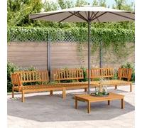 Salon palette de jardin 4 pcs bois d acacia massif G