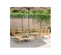 vidaXL Salon palette de jardin 4 pcs bois d'acacia massif, ensemble de table et de chaise de jardin, ensemble de salon de 3209308