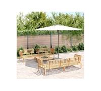 Salon palette de jardin 5 pcs bois d'acacia massif, ensemble de table et de chaise de jardin, ensemble de salon de 3209318