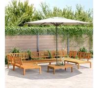Salon palette de jardin 6 pcs bois d acacia massif