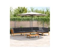 Salon Palette de Jardin avec Coussins Mobilier 5 pcs Bois d'Acacia Massif vidaXL
