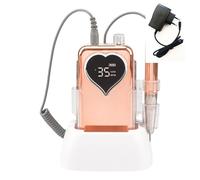 Salon Rechargeable Manucure Tool Speed Adjudable Speed 35000 RPM Inverse Fonction Portable Sans Cordon Perceau De Pédicure Fil Perceuse