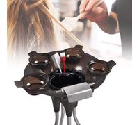 Salon Rolling Aluminium Plateau Chariot sur roues pour la coiffure, chariot de rangement des outils de coiffure avec accessoires Caddy, coloration des cheveux Beauty SPA Service Holder Station (noir +