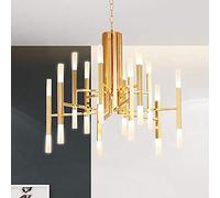 Salon Salle à Manger Chambre Villa Duplex,Lumière Suspendue,Nordique Publier-moderne Grand éclairage De Lustre,Fer Forgé Pendant Lighting-Golden 24 têtes