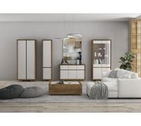 Salon Set Vitrine Commode Meubles de salon Commodes Armoire Table Meubles Bois 4pcs