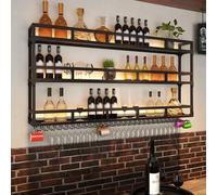 Salon Suspendu à vin Suspendu, Porte-vin en Mur Commercial, Porte-vin à vin, Porte-vin Industrielle pour Les Bouteilles de vin, Porte-vin Moderne, Grand Rangement, adapté à diverses scènes. (Allez