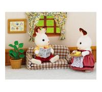Sylvanian Families Le papa Lapin Chocolat et salon