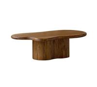 Salon Table basse en bois, finition Live Edge, base incurvée Centre-table