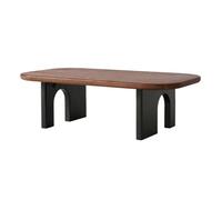 Salon Table basse ovale moderne en bois avec pieds arc Centre-table